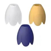 Tulip Glass Shade in White/Yellow/Blue Superlux Lighting - Q547-AC, Q547-ME, Q547-BE