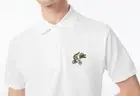 LACOSTE X NETFLIX SEX EDUCATION ORGANIC COTTON POLO SHIRT WHITE NEW WITH TAGS