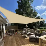 E&K Sunrise 22' x 22' Sun Shade Sail Rectangle Canopy Shade Cover UV Block fo...