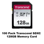 100 x Transcend 128GB SDXC Secure Digital Memory for Canon Nikon Fuji Olympus