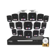 Defender Sentinel 4K Wired 16 Channel PoE NVR Security System with 16 cameras