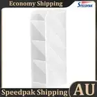 Multi-grid Desktop Storage Box Cosmetic Brush Stationery Container (White) AU