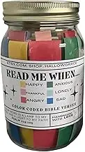 Ins Pirational Christian Art Gift, Encouragement Cards, Daily Affirmation Jar, Material Coated Paper Jar 67 Colorful Messages in a Bottle, and Positivity 150g