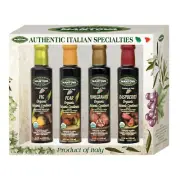 Organic Flavored Balsamic Vinegar of Modena 4-Variety Pack: Fig, Pear, Pomegrana