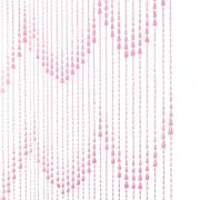 3 FT X 6 FT 34 Strands Raindrops Pink Iridescent Beaded Curtain Door String C...