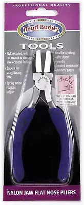 Bead Buddy Nylon Jaw Flat Nose Pliers - Great for Creating Jewelry, Beaded Ornam