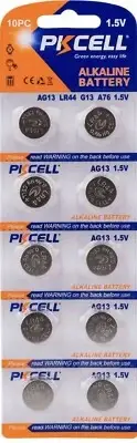 LR44 PKCELL AG13 (10 piece) LR44 PKCELL A76 L1154 AG13 357 New Alkaline Battery