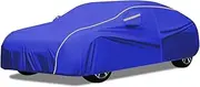 Car Cover Auto Body Cover for Toyota Harrier | Car Covers, Windproof Waterproof Snowproof Radiation Dustproof, Yellow Sand Protection, Side Zipper(Blue)
