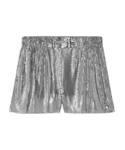 Versace Sequin-Embellished Shorts IT40 silver
