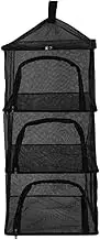 Generic Foldable Drying Suspension Rack Light Accessories with 4 of Storage Storage for The Outdoor Campsite, Black