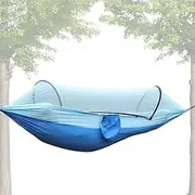 Camping Hammock, Lightweight Gnat Net Swing Hammock, 9x5FT Portable Automatic Setup Family Shelter for Beach, Camping