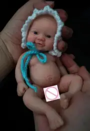 7 in Silicone Realistic Baby Dolls Lifelike Mini Preemie Reborn Dolls Gift Toy