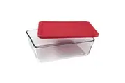 Pyrex Simply Store 11 Cup Rectangle Container with Red Lid
