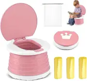 Portable Foldable Potty Seat for Toddler, Training Toilet Seat Emergency Toil...
