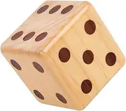 TOYANDONA 1pc Solid Wood Dice Unpainted Wooden Dice Toy Ideal for Educational Play Table Games and Boys and Girls' Activities Large Size Attractive Design