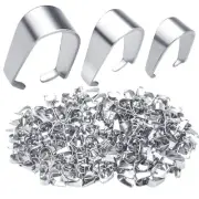 300 Pcs 3 Sizes Stainless Steel Pinch Bail Snap On Pendant Bail Connector Pinch