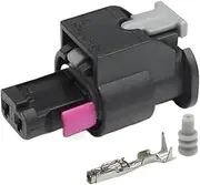 BIZOCA 2 Pin 1-1718643-1 Male Female Automotive Waterproof Connector 1.2mm Cable Connectors 1-1703498-1(1-1718643-1)