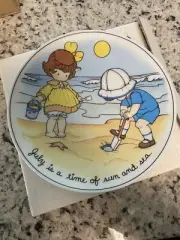 VTG Joan Walsh Anglund July Collector Plate 1977 Ebeling & Reuss W. Germany