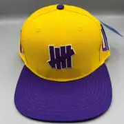 Los Angeles LA Lakers x Undefeated Hat Men Yellow Purple Snap Back Cap New