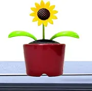 Solar Window Toys,Solar Powered Swinging Flower Car Figurines - Car Interior Accessories, Funny Table Ornament Home Decor for Garden Indoor Bedroom Courtyard Living Room