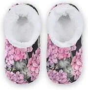 [Caihoyu] Kids Girls Boys Closed Back House Slippers Coral Fleece Anti-Slip Rubber Sole Fuzzy Soft House Shoes Hotel Travel Bedroom Airplane Party