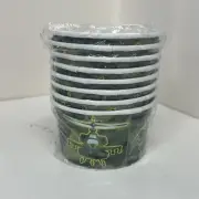 Camouflage Army Camo Military Hero Kids Birthday Party 9.5 oz. Paper Snack Cups