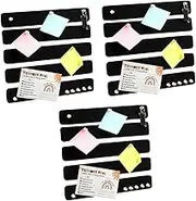 3sets Versatile Felt Pin Board Strips Memo Holder for Wall Photo Display Bulletins Notes Adhesive Backing 5pcs*3