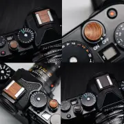 For Nikon ZF Camera Replace Wooden Soft Shutter Button + Hot Shoe Cover Kits