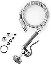 CWM Spray Valve with 45" Flexible Stainless Steel Hose, Pre Rinse Sprayer Assembly for Commercial Kitchen Faucet