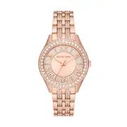 Michael Kors Harlowe Three-Hand Rose Gold-Tone Stainless Steel Watch MK4710