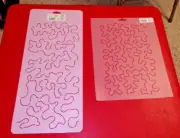 2 QUILTING STENCILS 8 X 18 LARGE STIPPLE + 11.5" X 8" STIPPLE DESIGN NWT