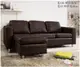 【新生活家具】《范特西》黑色 咖啡色 L型沙發 皮沙發 布沙發 皮套可拆 三人位沙發 腳椅 (5.9折)