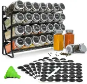 VITEVER Spice Rack with 28 Spice Jars, Organizer for Cabinet, Spice Jars with La
