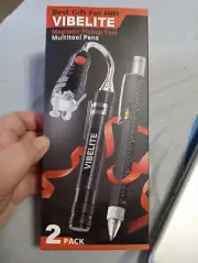 NIB Vibelite 2 Pack Flashlight and Pen Multitool Pens Magnetic Pickup Tool