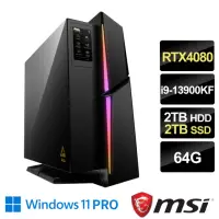 在飛比找momo購物網優惠-【MSI 微星】i9 RTX4080電競電腦(MEG Tri