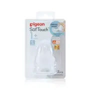 Pigeon Softouch Peristaltic Plus Wide Neck Teat Size S - 1+ Month - 2 Pcs