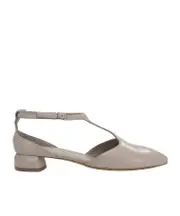 t-bar block-heel pumps 37,38,39,41 Nude