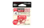 Gamakatsu 67040 Single Hook 52 BL Barbless Red Size 4 ,8 Per pack (3000)