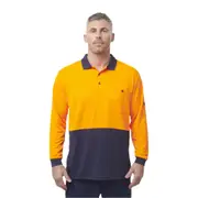 King Gee Workcool Hyperfreeze Hi-Vis Two Tone Long Sleeve Polo Shirt (K54235)