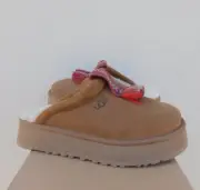 UGG TAZZLE CHESTNUT SUEDE PLATFORM SLIPPERS SHOES, WOMEN US 9/ EUR 40 ~NIB