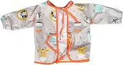ERINGOGO Long Sleeve Bib for Eating Smock Bib for Easy to Clean Comfortable Elastic Design Full Coverage for Mealtime Creative Play