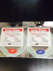 FUN PACK X2! Scor-Tape Adhesive - 2 each 1/8" and 2 ea 1/4" Scor-Pal FREE SHIP