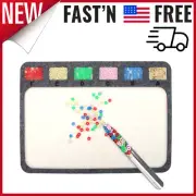 2 PCS Set Bead Mats with Bead Scoop, Beading Trays Boards with Six Individual Gr