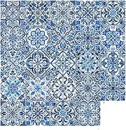 Tile Sticker - Adhesive Tiles Portuguese Style - Blue and White Tile Stickers, Decor for Backsplash and Wall, Adhesive Waterproof Home Decal