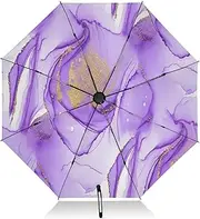 [RPLIFE] Umbrellas for Rain, Windproof Compact Umbrella for Purse, Ideal for Car, Purse, Men and Women, Soft Lavender Swirls