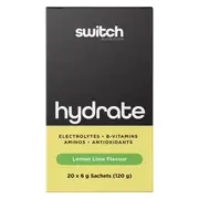 Switch Nutrition Hydrate Electrolytes Lemon Lime 20 x 6g Sachets