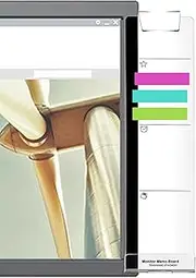 Monitor Note Holder | Acrylic Transparent Computer Monitor Side Panel - Clear Acrylic Message Organizer Side Mount Desk Accessories for Laptop Office Meeting
