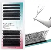 GEMERRY Fadlash Volume Eyelashes, 3D W-Shaped Pre-Fanned Eyelash Extensions, 0.07 mm C Curl Mix, 8-14 mm, Single Cluster Premade Fans Mega Self-Fanning Eyelash Extensions (3Dlash-0.07C-MIX8-14 mm)
