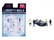 "Liberty Walk Team" 5 piece Diecast Figure Set (5 Figures) 1/64 Scale Models