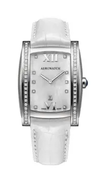 在飛比找PChome24h購物優惠-AEROWATCH 瑞士愛羅錶 長方真鑽石英女錶 - A03